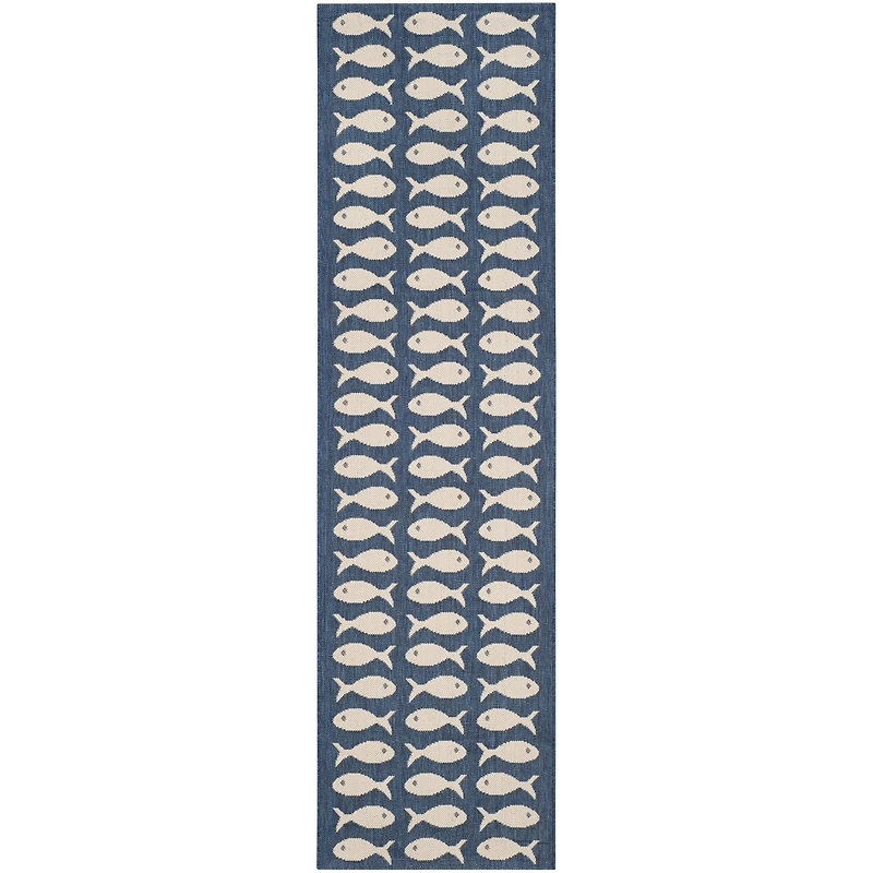 Safavieh Courtyard Collection Alfred Geometric Indoor/Outdoor Runner Rug