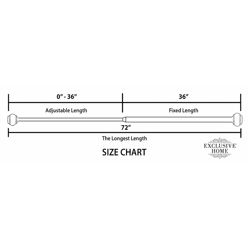 Exclusive Home Curtains Napoleon 1 Adjustable Curtain Rod