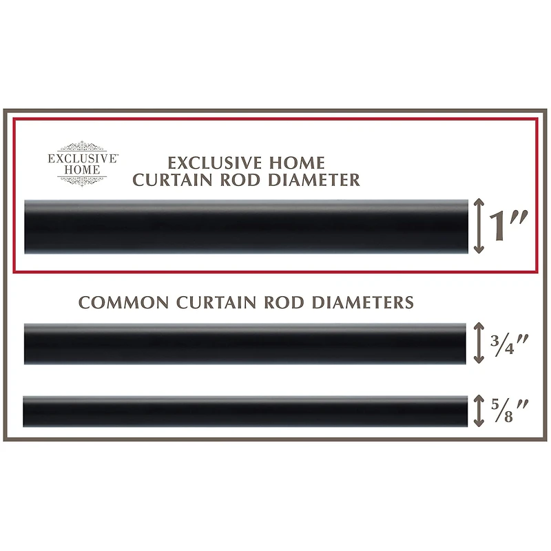 Exclusive Home Curtains Napoleon 1 Adjustable Curtain Rod