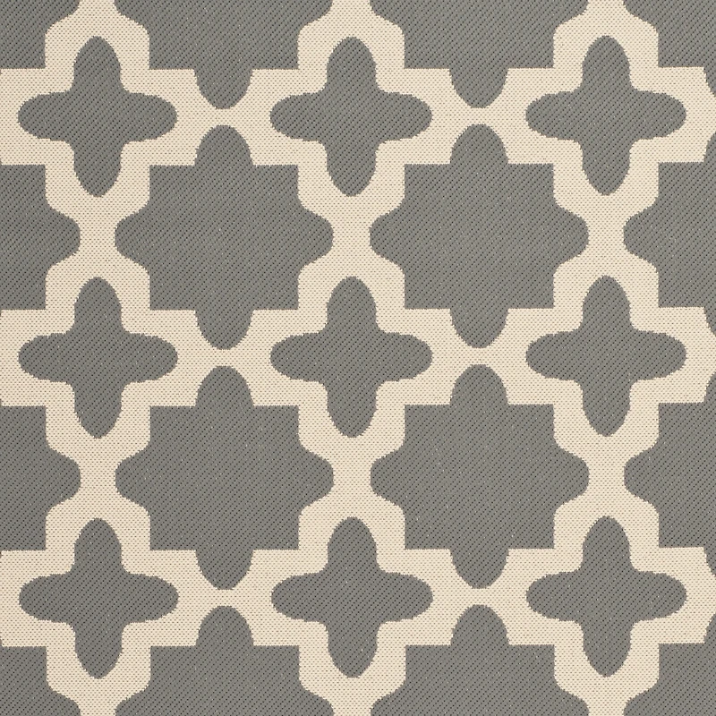 Safavieh Courtyard Collection Bokhara Geometric Indoor/Outdoor Round Area Rug