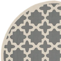 Safavieh Courtyard Collection Bokhara Geometric Indoor/Outdoor Round Area Rug