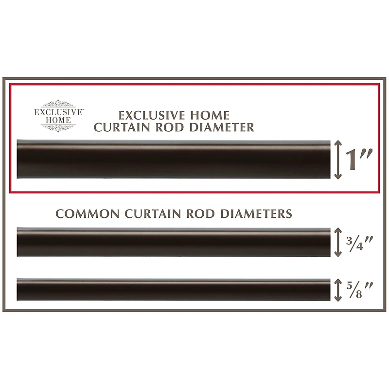 Exclusive Home Curtains Sphere 1 Adjustable Curtain Rod