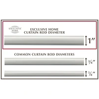 Exclusive Home Curtains White Mosaic 1 IN Adjustable Curtain Rod