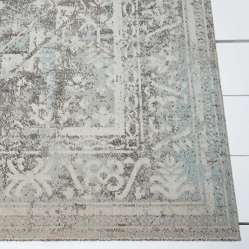 Nicole Miller Patio Sofia Ivy Border Loomed Rectangular Outdoor Area Rug