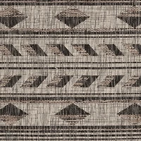 Safavieh Courtyard Collection Luana Geometric Indoor/Outdoor Square Area Rug