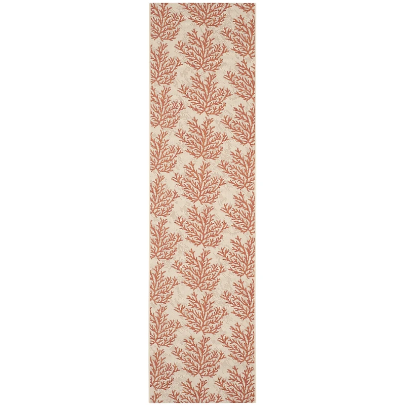 Safavieh Courtyard Collection Omar Floral Indoor/Outdoor Runner Rug
