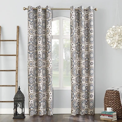 Sun Zero Nepal Grommet Top Energy Saving Blackout Single Curtain Panel