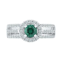 Womens / CT. T.W. Lab Created Green Emerald Sterling Silver Cocktail Ring
