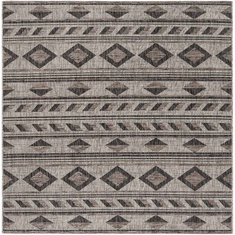Safavieh Courtyard Collection Luana Geometric Indoor/Outdoor Square Area Rug