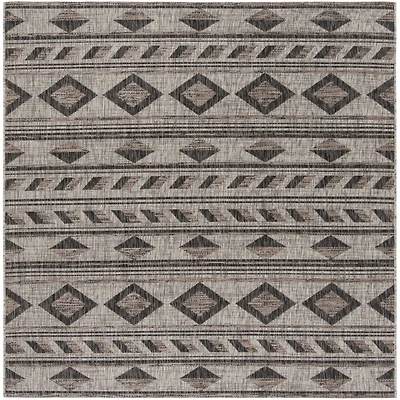 Safavieh Courtyard Collection Luana Geometric Indoor/Outdoor Square Area Rug