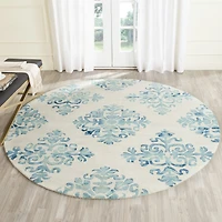 Safavieh Dip Dye Collection Durward Floral Round Area Rug