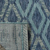 Safavieh Courtyard Collection Trent Geometric Indoor/Outdoor Runner Rug