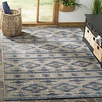 Safavieh Courtyard Collection Easton Geometric Indoor/Outdoor Area Rug