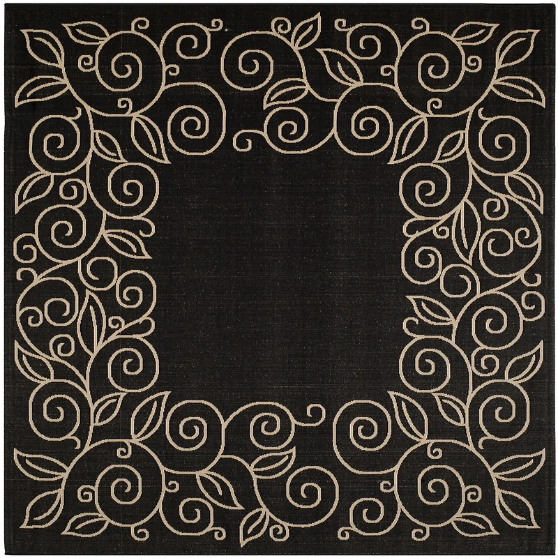Safavieh Courtyard Collection Kiaran Floral Indoor/Outdoor Square Area Rug