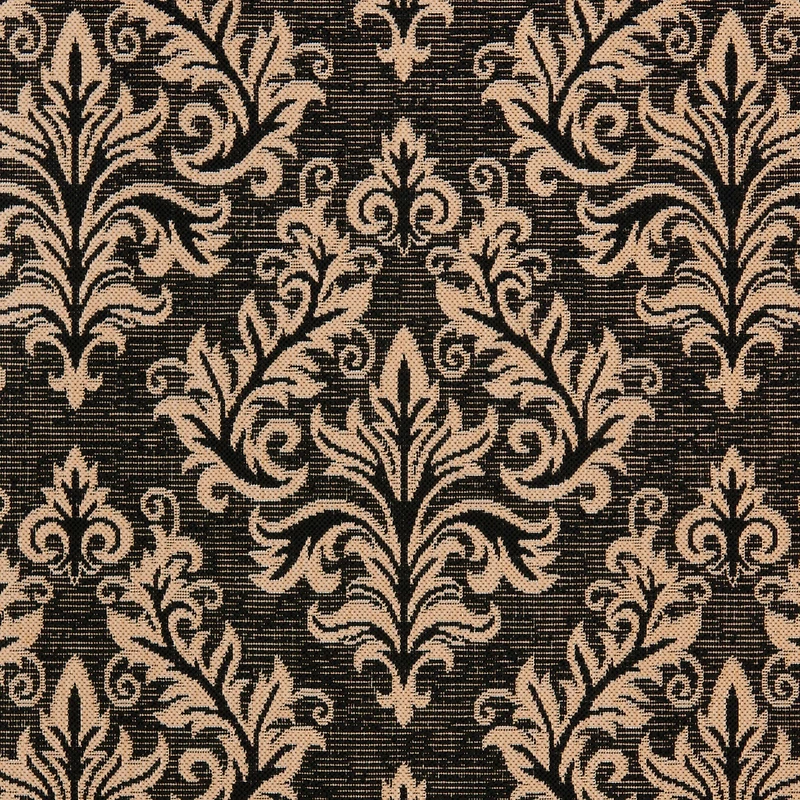Safavieh Courtyard Collection Domhnall Floral Indoor/Outdoor Round Area Rug