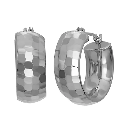 Womens 14K Gold 3mm Hoop Earrings