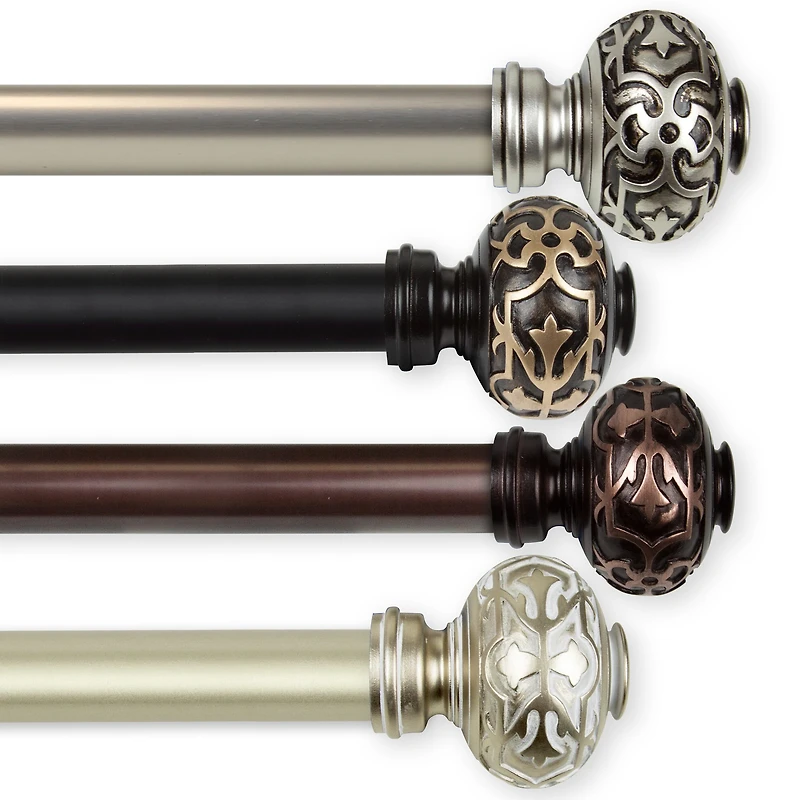 Rod Desyne Maple 1 Adjustable Curtain