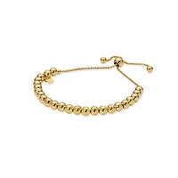 Made in Italy Womens 24K Gold Over Silver Sterling Silver Bolo Bracelet