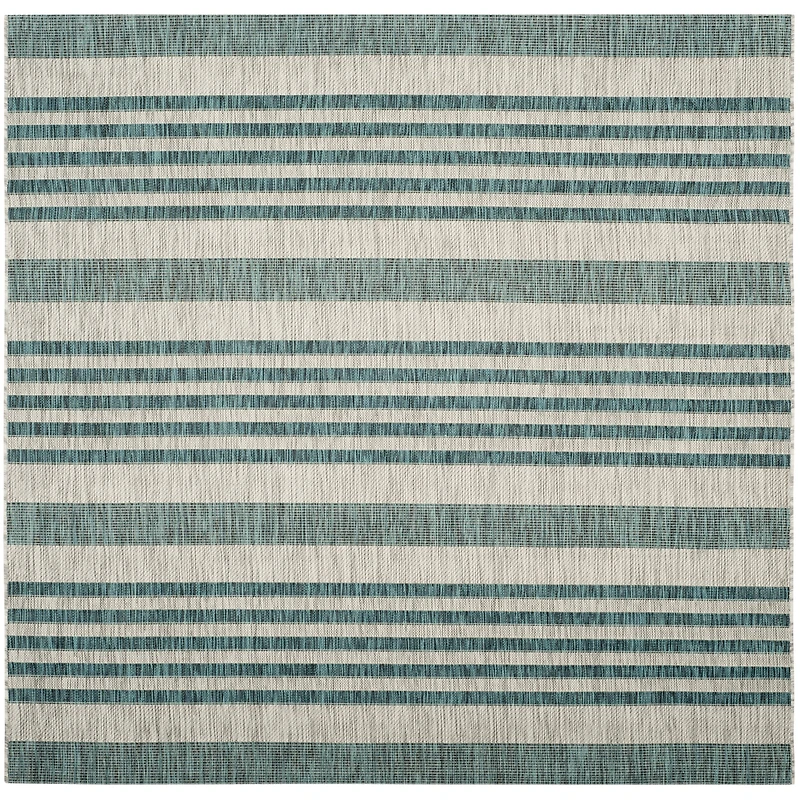 Safavieh Courtyard Collection Major Stripe Indoor/Outdoor Square Area Rug