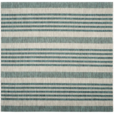 Safavieh Courtyard Collection Major Stripe Indoor/Outdoor Square Area Rug