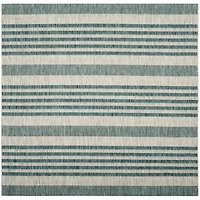 Safavieh Courtyard Collection Major Stripe Indoor/Outdoor Square Area Rug