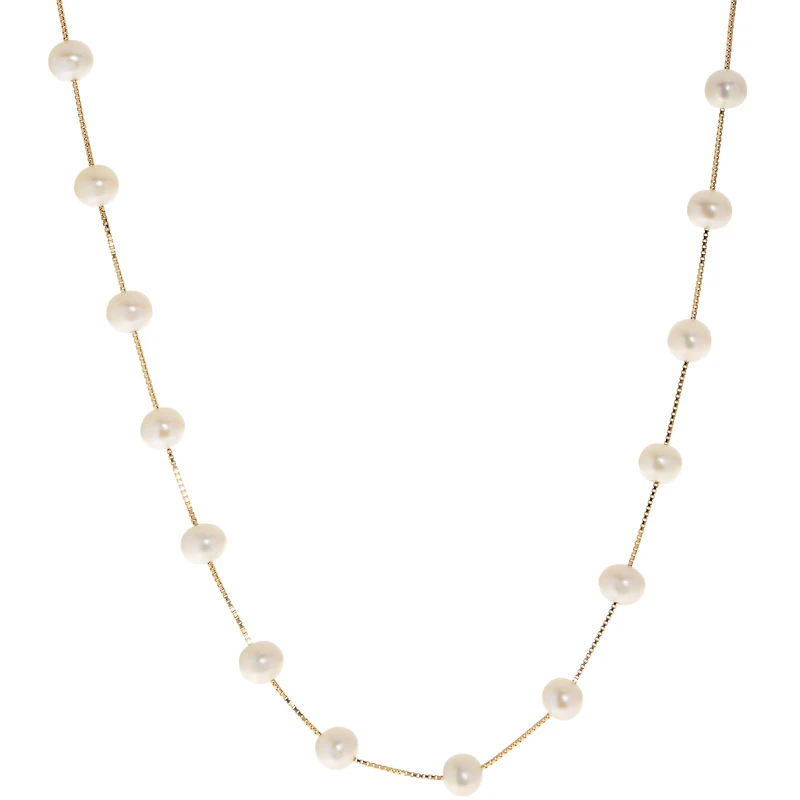 Womens White 17 Inch Strand Necklace