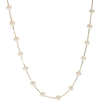 Womens White 17 Inch Strand Necklace