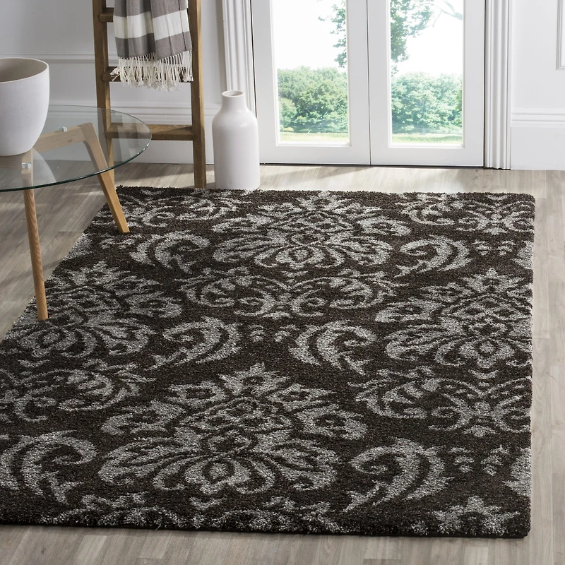 Safavieh Shag Collection Mario Damask Square Area Rug