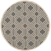 Safavieh Courtyard Collection Torma Geometric Indoor/Outdoor Round Area Rug