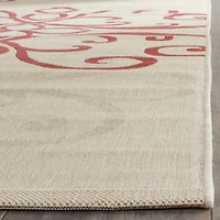 Safavieh Courtyard Collection Mortimer Floral Indoor/Outdoor Area Rug