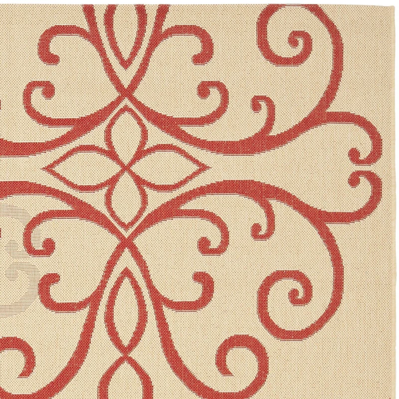 Safavieh Courtyard Collection Mortimer Floral Indoor/Outdoor Area Rug
