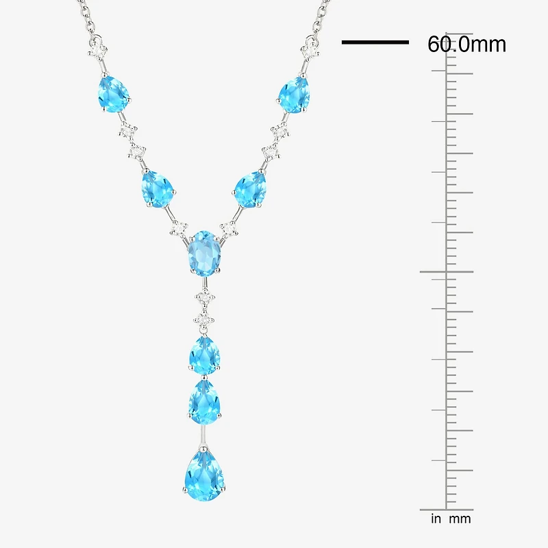 Womens Gemstone 14K Gold Over Silver Y Necklace