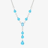Womens Gemstone 14K Gold Over Silver Y Necklace