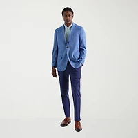 Haggar JMH Tailored Plaid Mens Windowpane Stretch Fabric Modern Fit Sport Coat