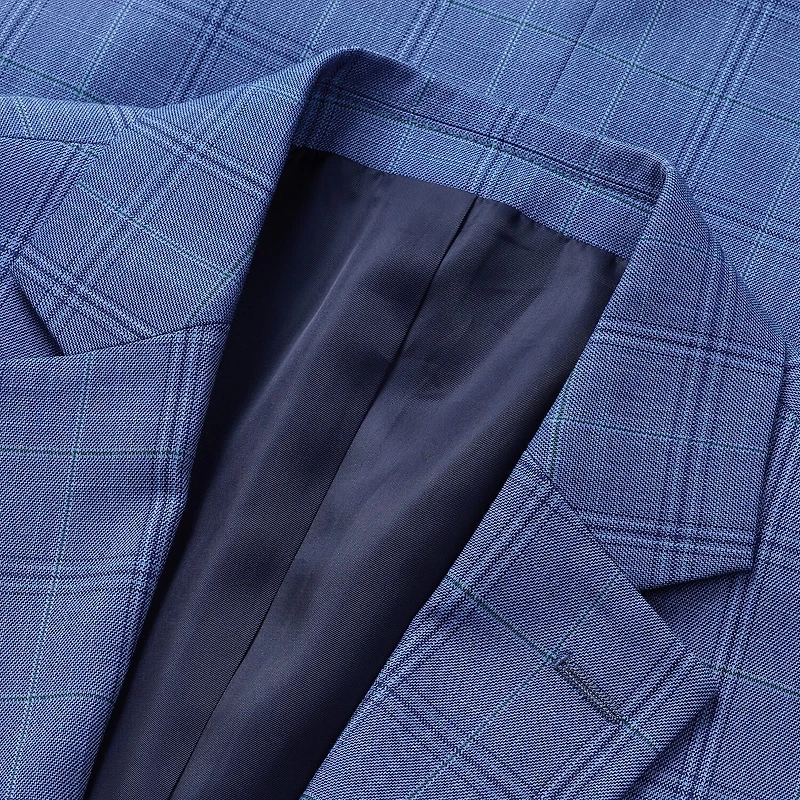 Haggar JMH Tailored Plaid Mens Windowpane Stretch Fabric Modern Fit Sport Coat