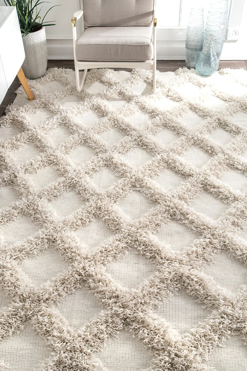 nuLoom Francene Diamond Trellis Shaggy RectangularRug
