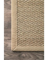 nuLoom Elijah Seagrass with Border Rug