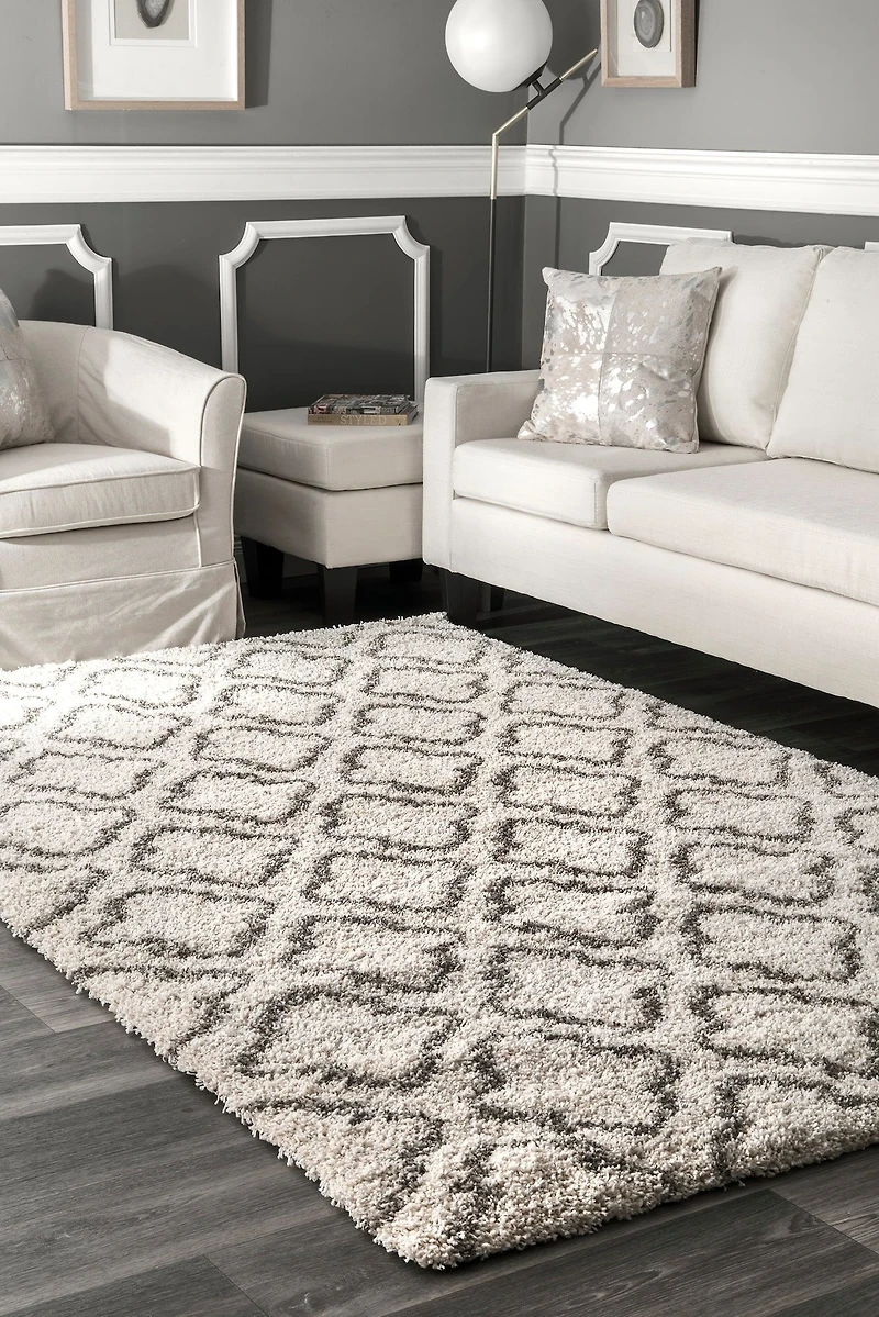 nuLoom Burma Trellis Shaggy Rectangular Rug