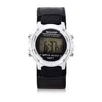 Auguste Jaccard Sharp Mens Automatic Digital Black Strap Watch Shr3020jc