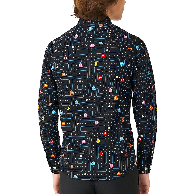 Opposuits Big Kid Boys Spread Collar Long Sleeve Pacman Dress Shirt