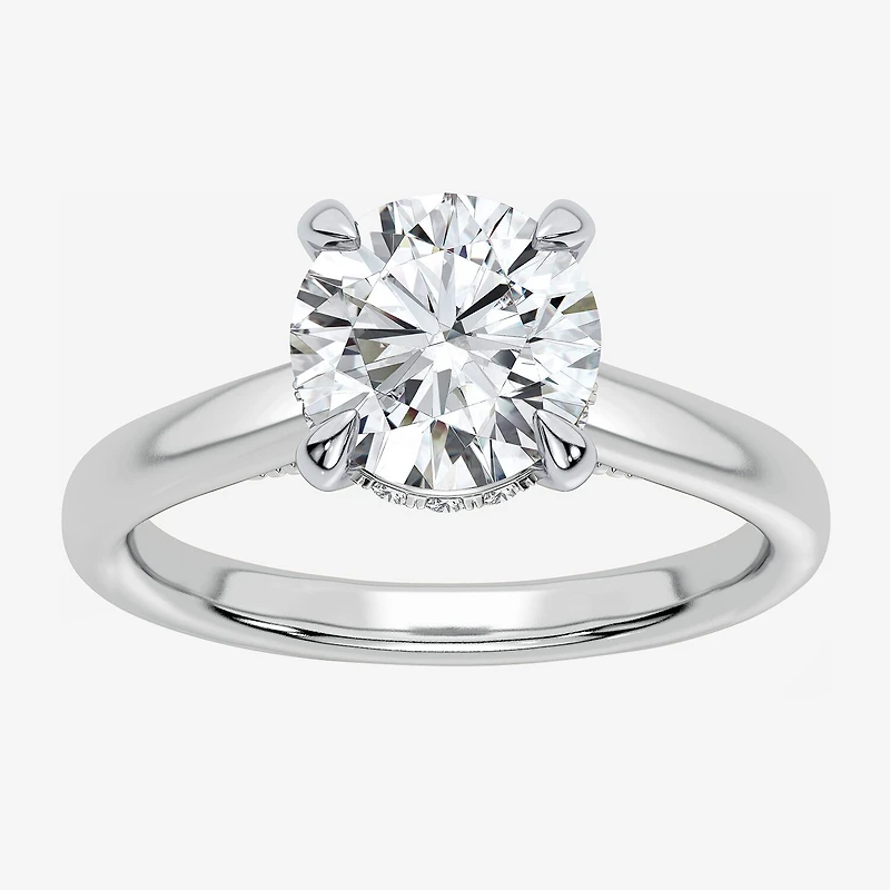 (G-H / Si1-Si2) Womens 1 1/7 CT. T.W. Lab Grown White Diamond 14K Gold Round Solitaire Engagement Ring