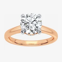 G-H / SI1-SI2) Womens 1/ CT. T.W. Lab-Grown White Diamond 14K Gold Round Solitaire Engagement Ring