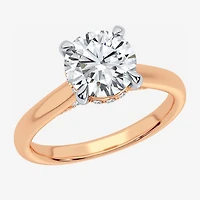 G-H / SI1-SI2) Womens 1/ CT. T.W. Lab-Grown White Diamond 14K Gold Round Solitaire Engagement Ring