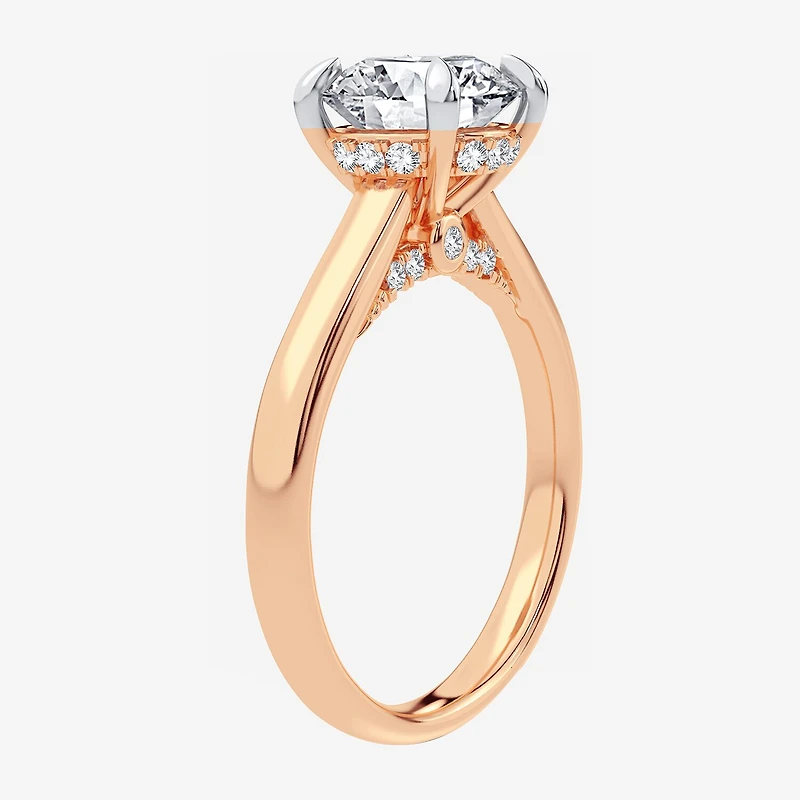 G-H / SI1-SI2) Womens 1/ CT. T.W. Lab-Grown White Diamond 14K Gold Round Solitaire Engagement Ring