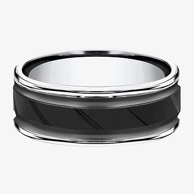Mens 8MM Cobalt Wedding Band