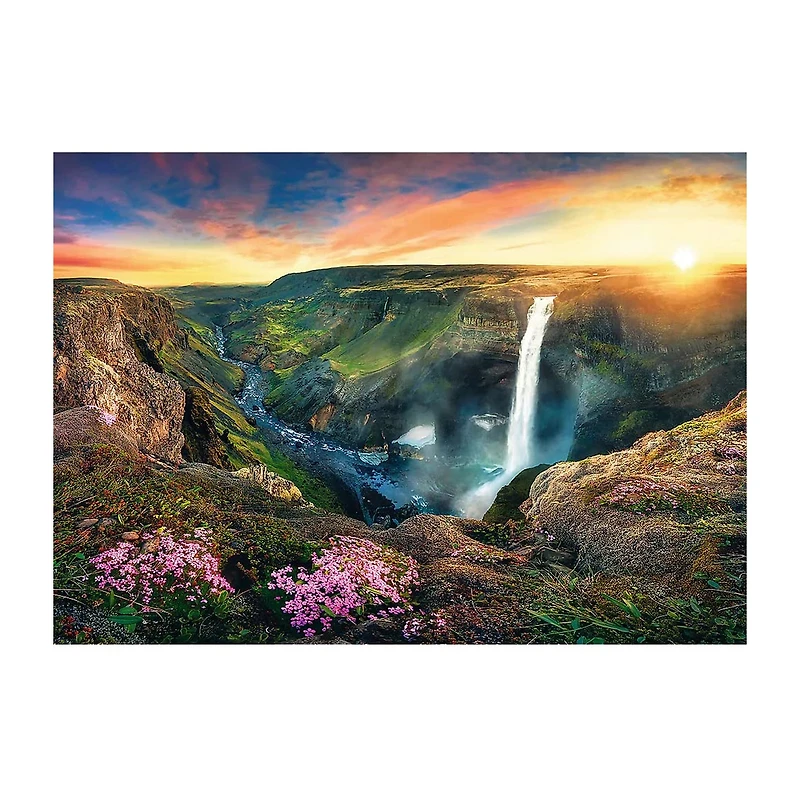 Trefl Puzzles - 2000 Piece Haifoss Waterfall Iceland 2000-pc. Puzzle