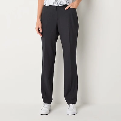 Liz Claiborne Audra Womens Adaptive Easy-on + Easy-off Straight Mid Rise Trouser