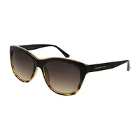 Adrienne Vittadini Wrapped Cateye With Top Brow Bar Inlay Womens UV Protection Cat Eye Sunglasses