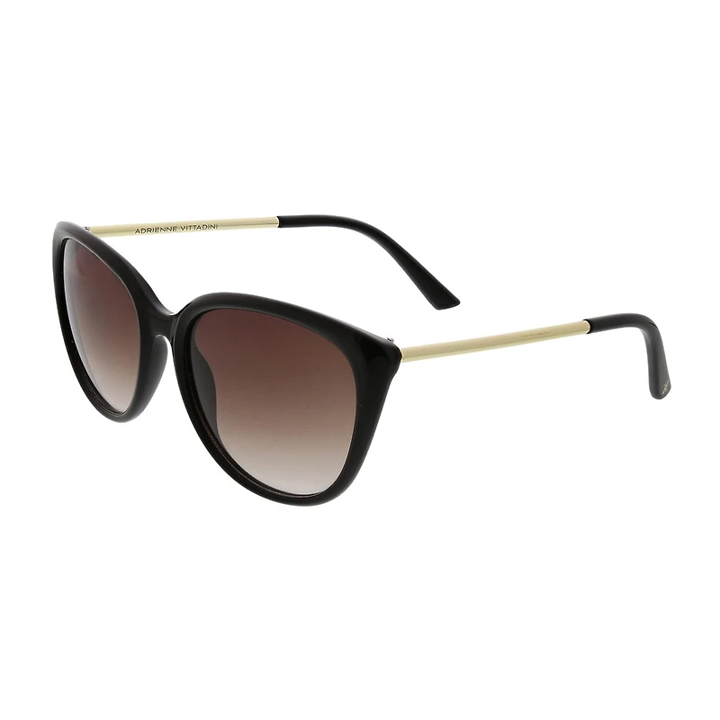 Adrienne Vittadini Butterfly Cateye With Metal Temples Womens UV Protection Cat Eye Sunglasses