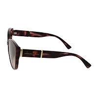 Adrienne Vittadini Rounded Modern Cateye Metal Bar Womens UV Protection Cat Eye Sunglasses